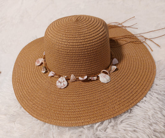 Sombrero Flexible Playero Caracoles Reales