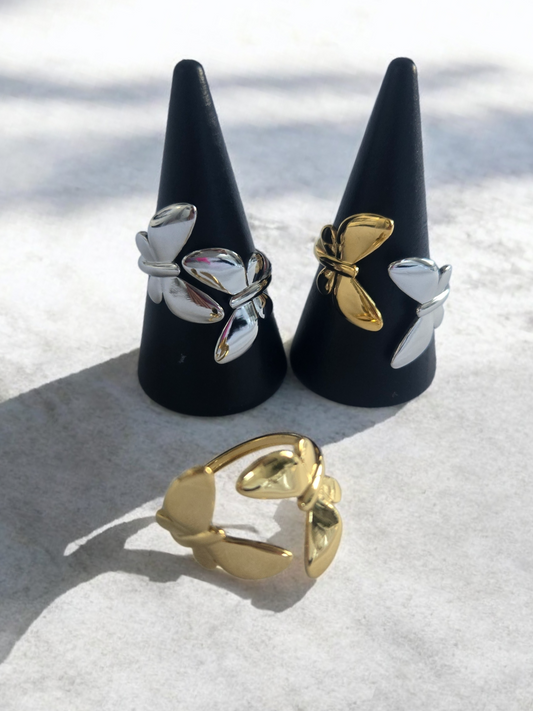 DOUBLE BUTTERFLY RING